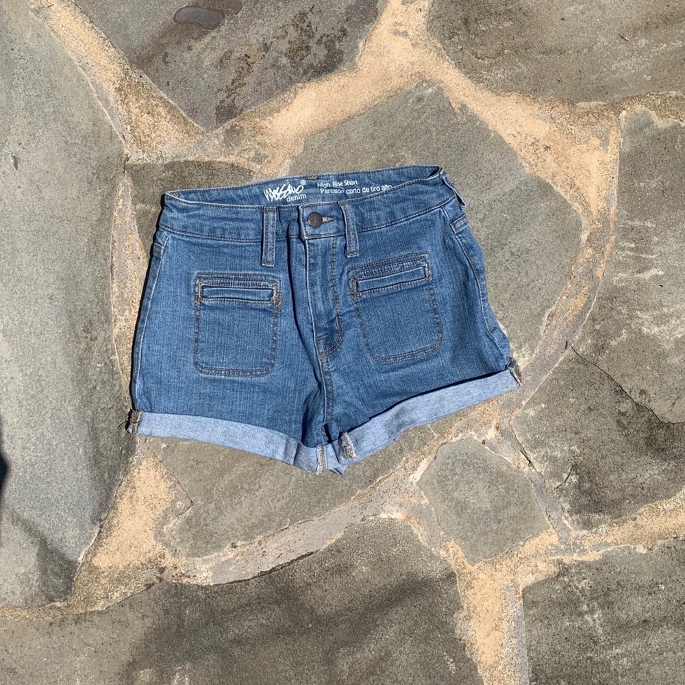 Target light wash denim shorts
